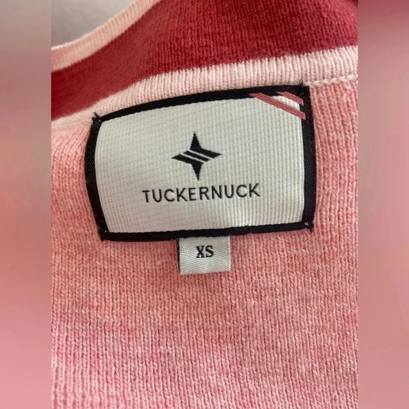 Tuckernuck Lauren Two Tone Pink Cotton & Wool Cardigan Sweater in Size X- Small - Picture 5 of 8